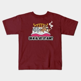 CAN WE ALL JUST GET ALONG Kids T-Shirt